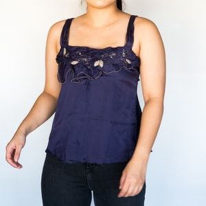 Rebecca Taylor blue strapped blouse